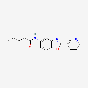 molecular formula C17H17N3O2 B13981819 N-[2-(pyridin-3-yl)-1,3-benzoxazol-5-yl]pentanamide 