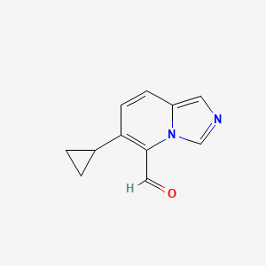 molecular formula C11H10N2O B13981844 6-Cyclopropylimidazo[1,5-a]pyridine-5-carbaldehyde 