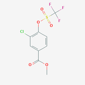 molecular formula C9H6ClF3O5S B13981849 Methyl 3-chloro-4-trifluoromethylsulphonyloxy-benzoate CAS No. 155884-04-1