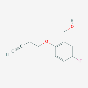 molecular formula C11H11FO2 B13981869 (2-But-3-ynoxy-5-fluorophenyl)methanol 