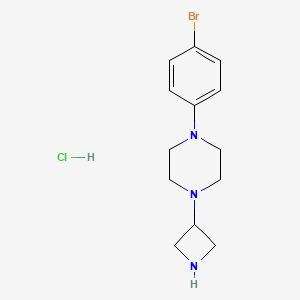 molecular formula C13H19BrClN3 B13981877 1-(Azetidin-3-YL)-4-(4-bromophenyl)piperazine hcl 