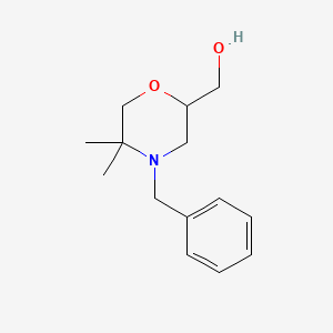 molecular formula C14H21NO2 B13981893 (4-Benzyl-5,5-dimethylmorpholin-2-yl)methanol 
