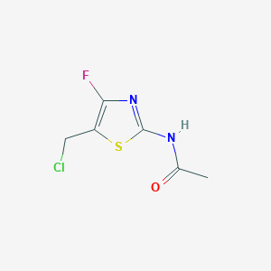 molecular formula C6H6ClFN2OS B13981914 N-(5-(Chloromethyl)-4-fluorothiazol-2-yl)acetamide 