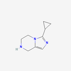 molecular formula C9H13N3 B13981935 3-Cyclopropyl-5,6,7,8-tetrahydroimidazo[1,5-A]pyrazine 