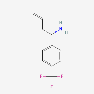 molecular formula C11H12F3N B13981989 (S)-1-[4-(trifluoromethyl)phenyl]but-3-enylamine 