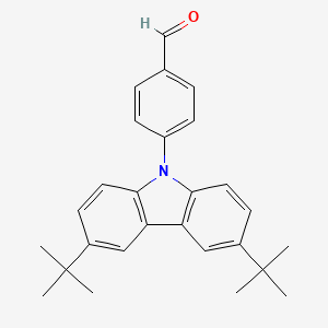 molecular formula C27H29NO B13982026 4-(3,6-Di-tert-butyl-9H-carbazol-9-yl)benzaldehyde 