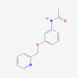 molecular formula C14H14N2O2 B13982031 N-[3-(2-Pyridinylmethoxy)phenyl]acetamide CAS No. 105326-55-4