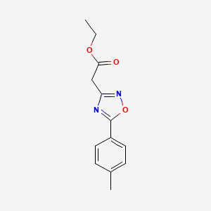 molecular formula C13H14N2O3 B1398204 (5-p-Tolyl-[1,2,4]oxadiazol-3-yl)-acetic acid ethyl ester CAS No. 1208081-20-2