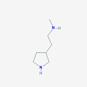 molecular formula C7H16N2 B13982050 N-methyl-2-(pyrrolidin-3-yl)ethanamine 