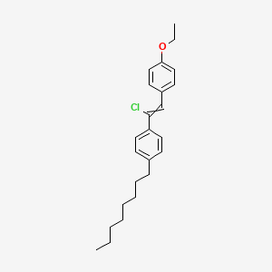 molecular formula C24H31ClO B13982064 (Z)-1-(1-Chloro-2-(4-ethoxyphenyl)vinyl)-4-octylbenzene CAS No. 33468-15-4