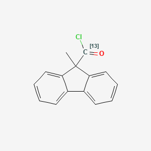 molecular formula C15H11ClO B1398207 [13C]-9-Methylfluorene-9-carbonyl chloride CAS No. 1072315-89-9