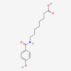 molecular formula C15H21NO4 B13982085 8-(4-Hydroxybenzamido)octanoic acid 