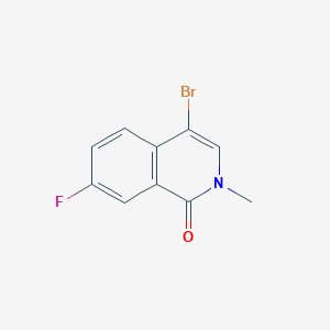 molecular formula C10H7BrFNO B13982088 4-Bromo-7-fluoro-2-methylisoquinolin-1(2H)-one 