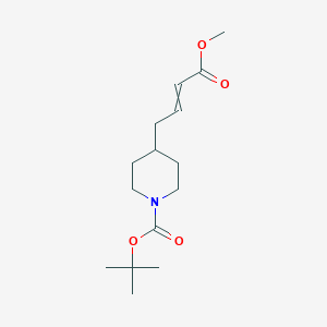molecular formula C15H25NO4 B13982127 Tert-butyl 4-(4-methoxy-4-oxobut-2-enyl)piperidine-1-carboxylate 