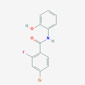 molecular formula C13H9BrFNO2 B13982213 4-bromo-2-fluoro-N-(2-hydroxyphenyl)benzamide 