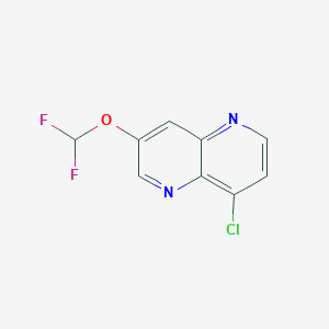 molecular formula C9H5ClF2N2O B13982214 8-Chloro-3-(difluoromethoxy)-1,5-naphthyridine 
