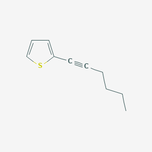 molecular formula C10H12S B13982234 Thiophene, 2-(1-hexynyl)- CAS No. 19482-59-8
