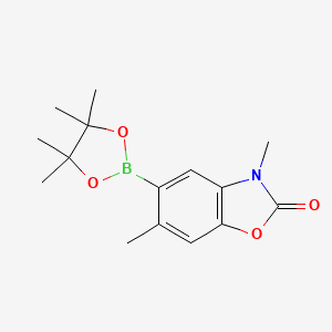 molecular formula C15H20BNO4 B13982283 3,6-Dimethyl-5-(4,4,5,5-tetramethyl-1,3,2-dioxaborolan-2-yl)-1,3-benzoxazol-2-one 