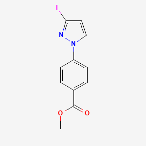 molecular formula C11H9IN2O2 B13982288 methyl 4-(3-iodo-1H-pyrazol-1-yl)benzoate 