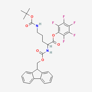 molecular formula C31H29F5N2O6 B13982294 Fmoc-DL-Orn(Boc)-OPfp 