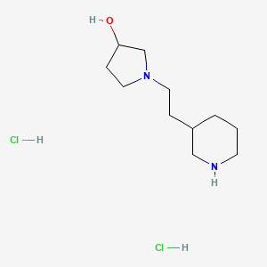 molecular formula C11H24Cl2N2O B1398230 1-[2-(3-Piperidinyl)ethyl]-3-pyrrolidinol dihydrochloride CAS No. 1220034-53-6