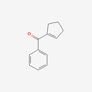 molecular formula C12H14O B13982326 1-(Cyclopent-1-en-1-yl)cyclohexa-2,4-diene-1-carbaldehyde CAS No. 21573-70-6