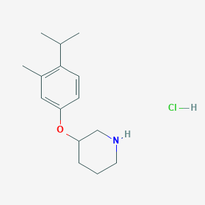 molecular formula C15H24ClNO B1398233 3-(4-Isopropyl-3-methylphenoxy)piperidine hydrochloride CAS No. 1220019-40-8