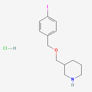 molecular formula C13H19ClINO B1398237 4-Iodobenzyl 3-piperidinylmethyl ether hydrochloride CAS No. 1219979-15-3