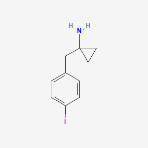 molecular formula C10H12IN B13982470 1-(4-Iodobenzyl)cyclopropanamine 
