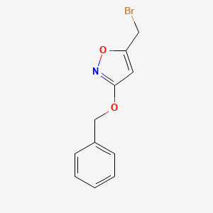 molecular formula C11H10BrNO2 B13982480 3-(Benzyloxy)-5-(bromomethyl)isoxazole 
