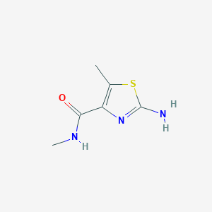 molecular formula C6H9N3OS B13982506 2-amino-N,5-dimethyl-1,3-thiazole-4-carboxamide 
