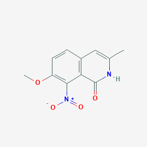 molecular formula C11H10N2O4 B13982531 7-Methoxy-3-methyl-8-nitro-1(2h)-isoquinolinone 