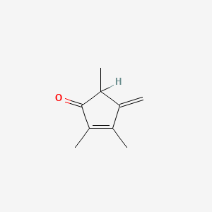 molecular formula C9H12O B13982533 2,3,5-Trimethyl-4-methylene-2-cyclopenten-1-one CAS No. 29765-85-3