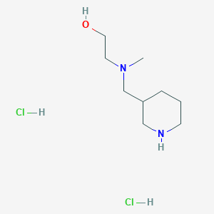 molecular formula C9H22Cl2N2O B1398257 2-[Methyl(3-piperidinylmethyl)amino]-1-ethanol dihydrochloride CAS No. 1219957-09-1