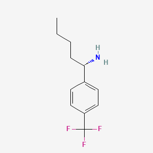 molecular formula C12H16F3N B13982584 (S)-1-[4-(trifluoromethyl)phenyl]pentylamine 