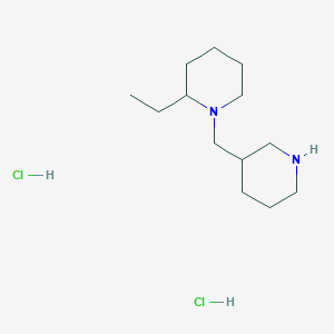 molecular formula C13H28Cl2N2 B1398259 2-Ethyl-1-(3-piperidinylmethyl)piperidine dihydrochloride CAS No. 1220037-97-7