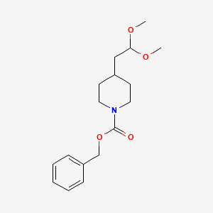 molecular formula C17H25NO4 B13982621 Benzyl 4-(2,2-dimethoxyethyl)piperidine-1-carboxylate 