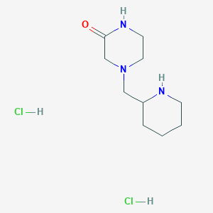 molecular formula C10H20ClN3O B1398263 4-(Piperidin-2-ylmethyl)piperazin-2-one dihydrochloride CAS No. 1219963-84-4