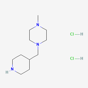 molecular formula C11H25Cl2N3 B1398264 1-Methyl-4-(4-piperidinylmethyl)piperazine dihydrochloride CAS No. 1219957-15-9