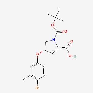 (2S,4S)-4-(4-Bromo-3-methylphenoxy)-1-(tert-butoxycarbonyl)-2-pyrrolidinecarboxylic acid