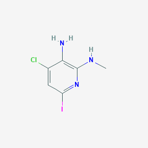 molecular formula C6H7ClIN3 B13982674 4-chloro-6-iodo-N2-methylpyridine-2,3-diamine 