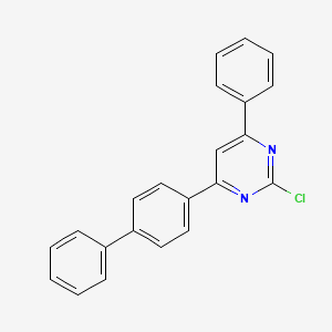 molecular formula C22H15ClN2 B13982678 2-Chloro-4-phenyl-6-(4-phenylphenyl)pyrimidine 