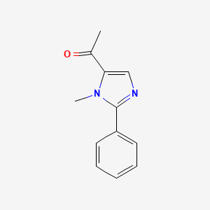 molecular formula C12H12N2O B13982684 1-(1-Methyl-2-phenyl-1H-imidazol-5-YL)ethanone 