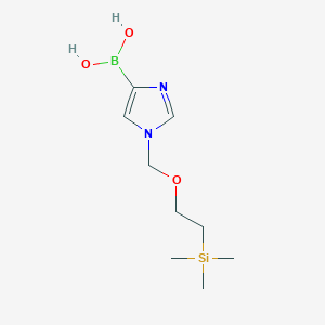 molecular formula C9H19BN2O3Si B13982690 (1-((2-(Trimethylsilyl)ethoxy)methyl)-1H-imidazol-4-yl)boronic acid 