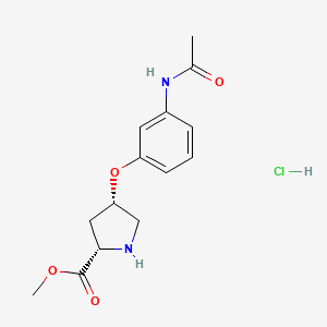 Methyl (2S,4S)-4-[3-(acetylamino)phenoxy]-2-pyrrolidinecarboxylate hydrochloride