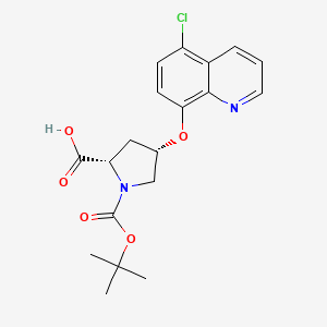 (2S,4S)-1-(tert-Butoxycarbonyl)-4-[(5-chloro-8-quinolinyl)oxy]-2-pyrrolidinecarboxylic acid