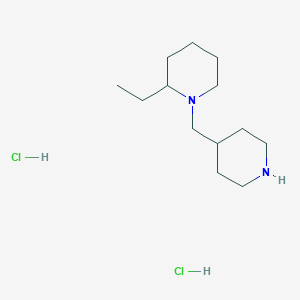 molecular formula C13H28Cl2N2 B1398273 2-Ethyl-1-(4-piperidinylmethyl)piperidine dihydrochloride CAS No. 1220034-34-3