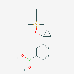molecular formula C15H25BO3Si B13982778 (3-(1-((tert-Butyldimethylsilyl)oxy)cyclopropyl)phenyl)boronic acid CAS No. 1446509-67-6