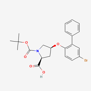 (2S,4S)-4-[(5-Bromo[1,1'-biphenyl]-2-yl)oxy]-1-(tert-butoxycarbonyl)-2-pyrrolidinecarboxylic acid
