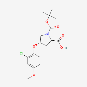 (2S,4S)-1-(tert-Butoxycarbonyl)-4-(2-chloro-4-methoxyphenoxy)-2-pyrrolidinecarboxylic acid